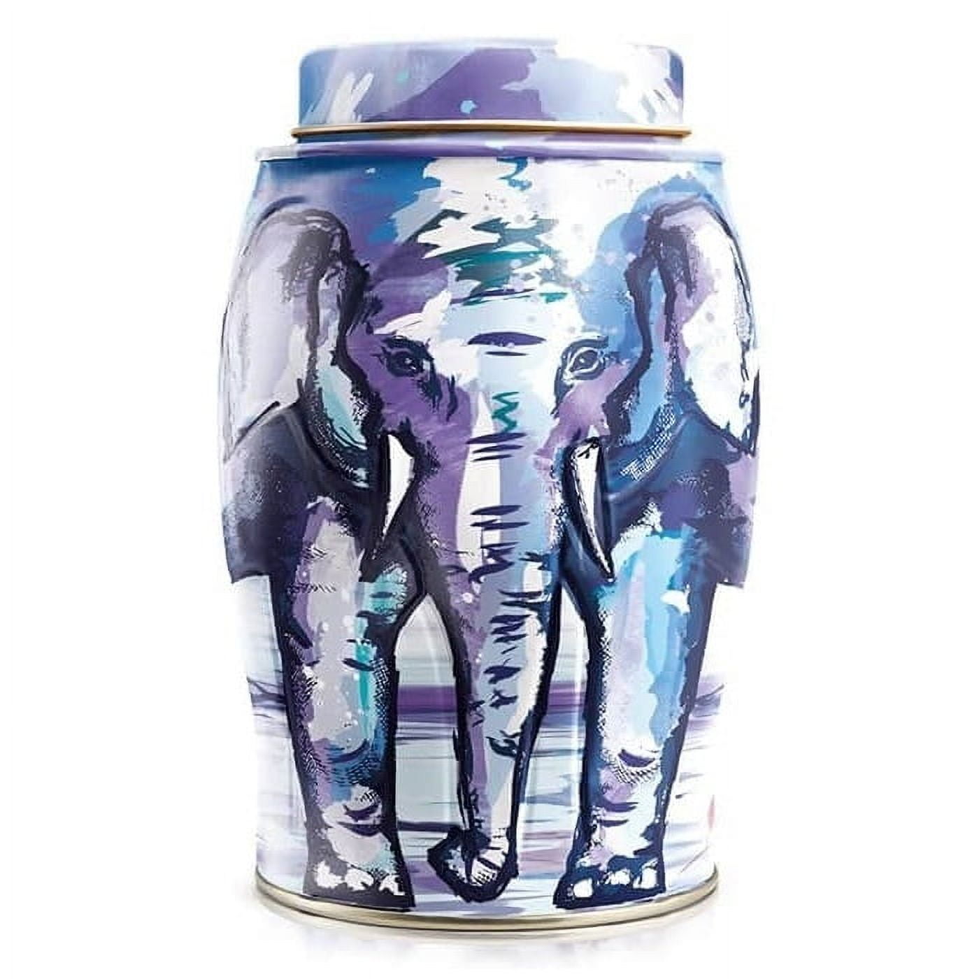 Williamson Painterly Winter Tea Elephant Caddy - 40 Earl Grey Teabags