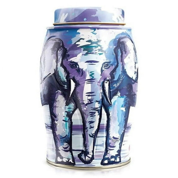Williamson Painterly Winter Tea Elephant Caddy - 40 Earl Grey Teabags