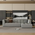 thumbnail image 1 of Williamspace 110.2"x72.8" Modular Sectional Sofa Couch Modern L Shaped Sponge Sofa Minimalist Upholstered Sofa Bed Comfy Couch for Living Room, Free Combination, Light Grey, 1 of 7