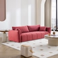 thumbnail image 1 of Williamspace 85" Modern Futon Sofa Couch with 2 Pillows,Luxury Mid-Century Upholstered Sofa Couch for Living Room Apartment Office Studio,Wine Red, 1 of 7