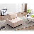 thumbnail image 1 of Williamspace Accent Sofa Chair,Upholstered Leisure Lazy Chair,Modern Square Floor Sofa Single Couch with Removable Pillow for Living Room Bedroom,Beige, 1 of 7