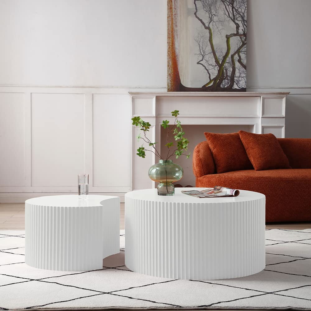 Photo inspiration: Gallery Detail: Williamspace Set Of 2 Nesting Coffee Tables Matte Black Round
