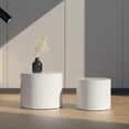 thumbnail image 1 of Williamspace Round Coffee Table Set of 2, Nesting Table Set Side End Table for Living Room,White, 1 of 8