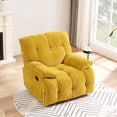 thumbnail image 1 of Williamspace Swivel Rocker Recliner Chair Antiskid Fabric Single Sofa Chair Heavy Duty Reclining Chair, 360 Degree Swivel Chair Comfy Seating for Living Room, Yellow, 1 of 5