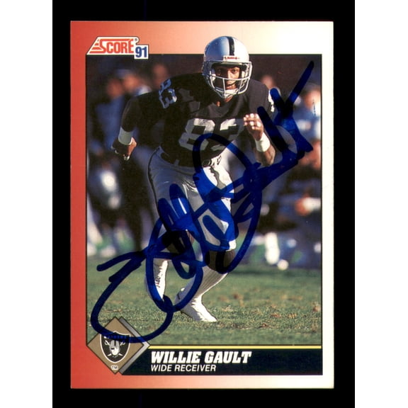 Willie Gault Autographed 1991 Score Card #147 Los Angeles Raiders SKU #242093