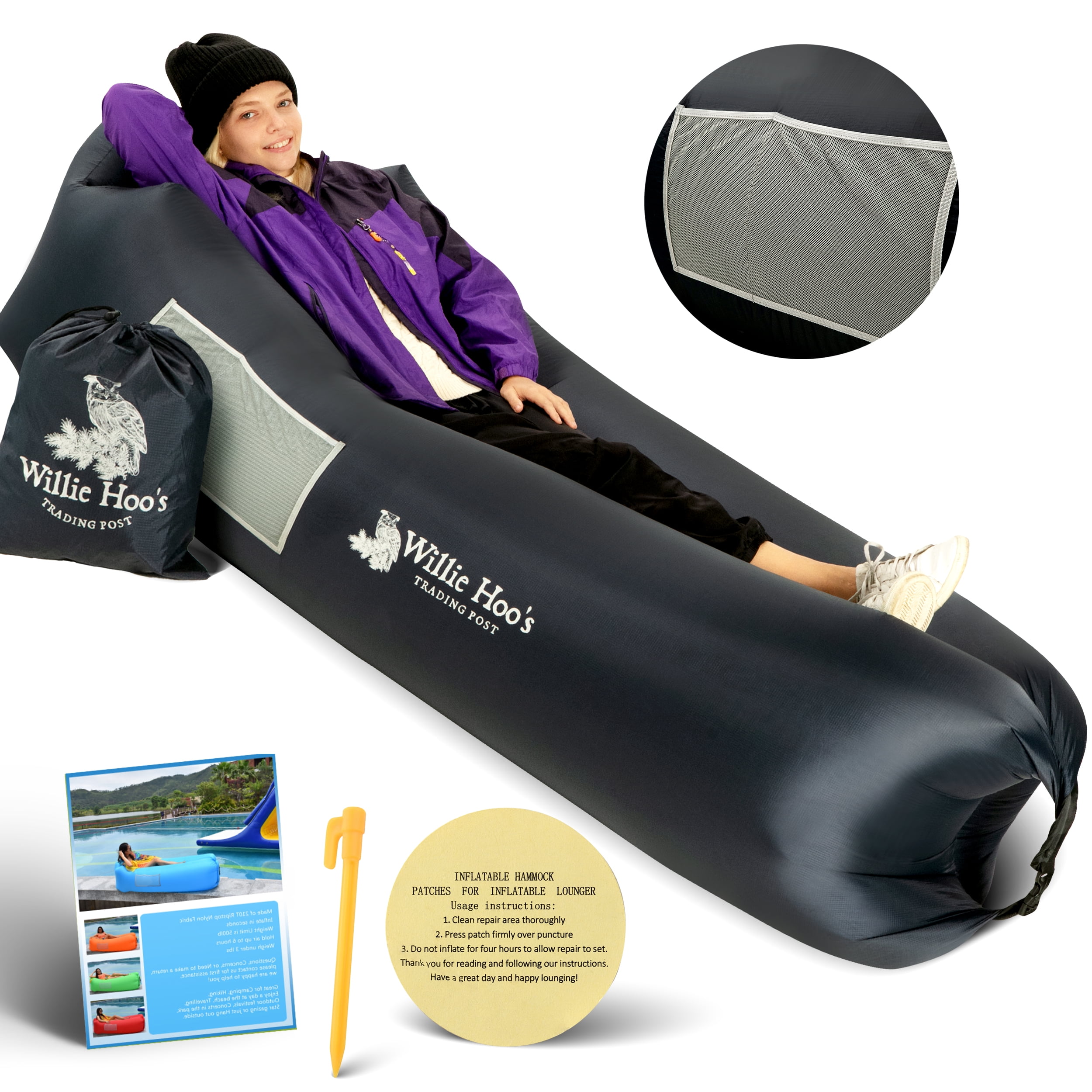 Willie Hoo's Trading Post Inflatable Lounger Inflatable Couch for