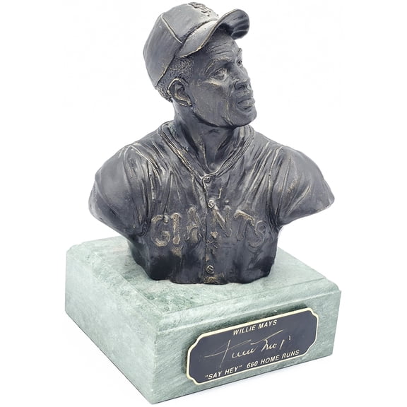 Willie Mays Autographed Bronze Bust Statue San Francisco Giants Artist E. Kean Beckett BAS #AE16664
