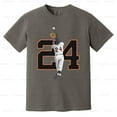 thumbnail image 1 of Willie Mays, Catch, Baseball, Legend, 24, Say Hey, Icon, Fan, Giants, Mets Comfort Color T-Shirt V41395 Unisex, up to 4XL, 1 of 4