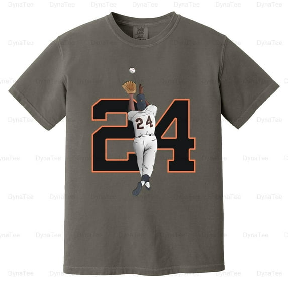 Willie Mays, Catch, Baseball, Legend, 24, Say Hey, Icon, Fan, Giants, Mets Comfort Color T-Shirt V41395 Unisex, up to 4XL