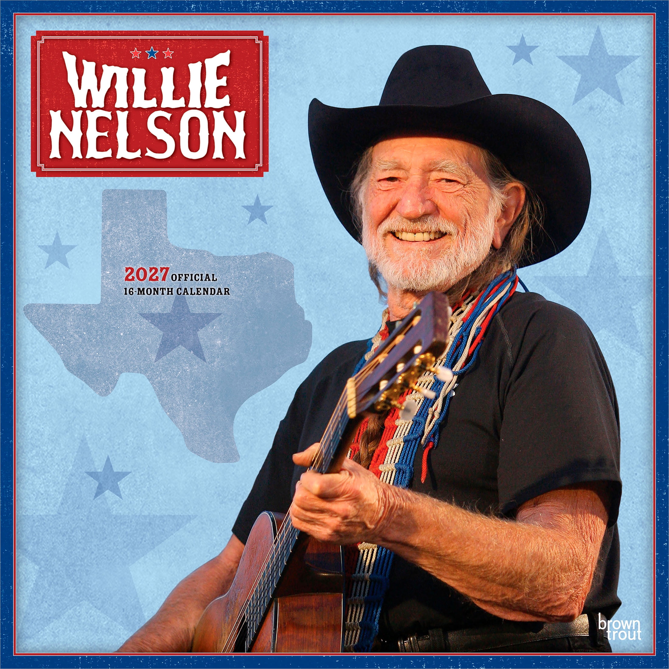 Willie Nelson OFFICIAL 2027 12x24" (Hanging) Wall Calendar | Plastic-Free | BrownTrout