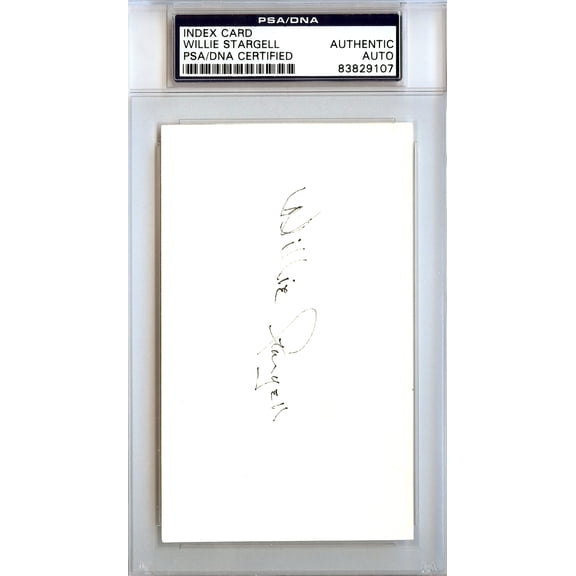 Willie Stargell Autographed 3x5 Index Card Pittsburgh Pirates PSA/DNA #83829107