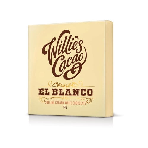 Willie's Cacao El Blanco White Chocolate Bar 50g, British Import (Pack of 3)