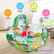 Willingheart Kids Ball Pit Large Pop Up Childrens Ball Pits Tent for Toddlers Playhouse Baby Crawl Playpen with Basketball Hoop, 4 Ft/120CM, Balls Not IncludedDinosaur