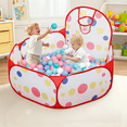 thumbnail image 1 of Willingheart Kids Ball Pit Large Pop Up Childrens Ball Pits Tent for Toddlers Playhouse Baby Crawl Playpen with Basketball Hoop, 4 Ft/120CM, Balls Not Included(Red Dot), 1 of 10
