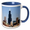 thumbnail image 1 of 3drose, Willis and Sears Tower, Chicago River, Il - Us14 Dfr0095 - David R. Frazier, 11oz Two-tone Blue Mug, 1 of 6