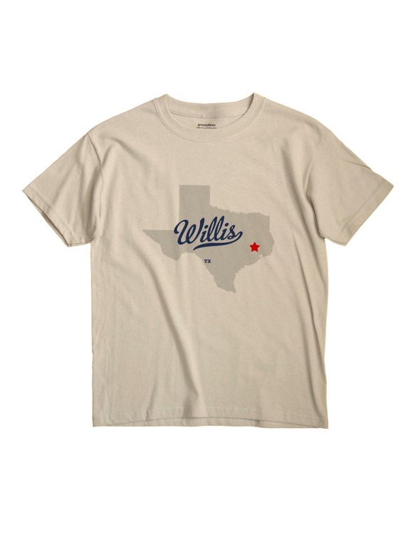 Willis Texas Map Graphic T-Shirt