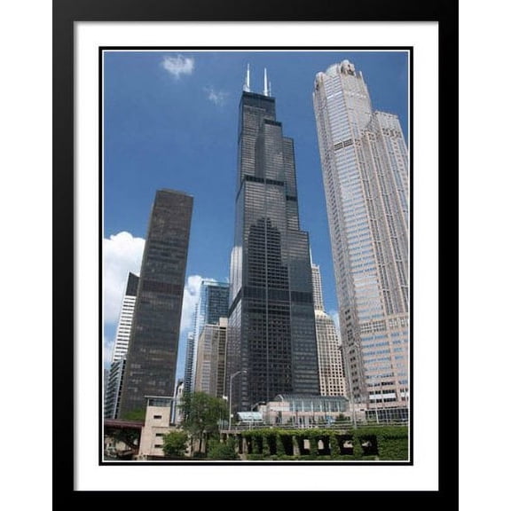 Willis Tower (Sears Tower) 20x23 Framed and Double Matted Photo