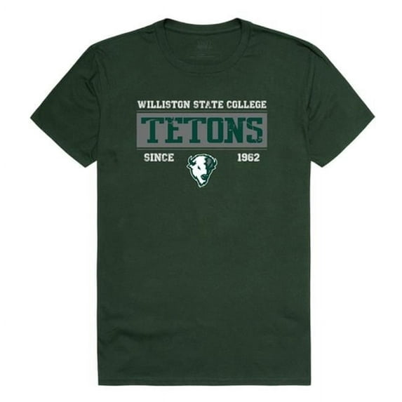 Williston State College Tetons Established T-Shirt, Forest Green - Large