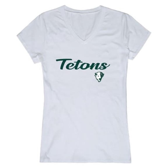 Williston State College Tetons Script T-Shirt, White - Extra Large
