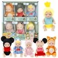 thumbnail image 1 of Keyohome 6Pcs Mini Baby Dolls,4.3" Newborn Dolls Gift Set,Cute Reborn Baby Dolls Toys for Kids 3+,with Clothes, 1 of 8
