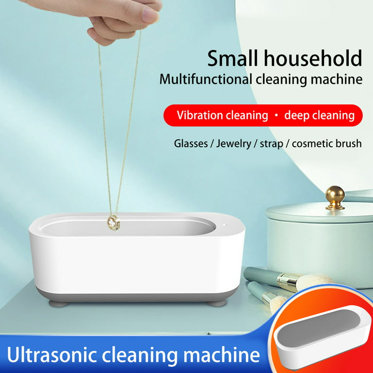 Willkey Ultrasonic Jewelry Cleaner Portable Low Noise Ultrasonic Machine for Jewelry 300ml Ultrasound Cleaner Machine, Adult Unisex, Size: 1, Gray