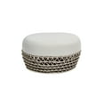 thumbnail image 1 of Willow 25" Round Upholstered Woven Patio Ottoman, Beige Axroma Olefin, 1 of 1