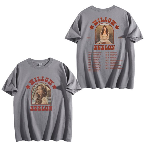 Willow Avalon Tour 2025 Cotton Tshirt Hip Hop Pullover Short Sleeve Fashion Crewneck