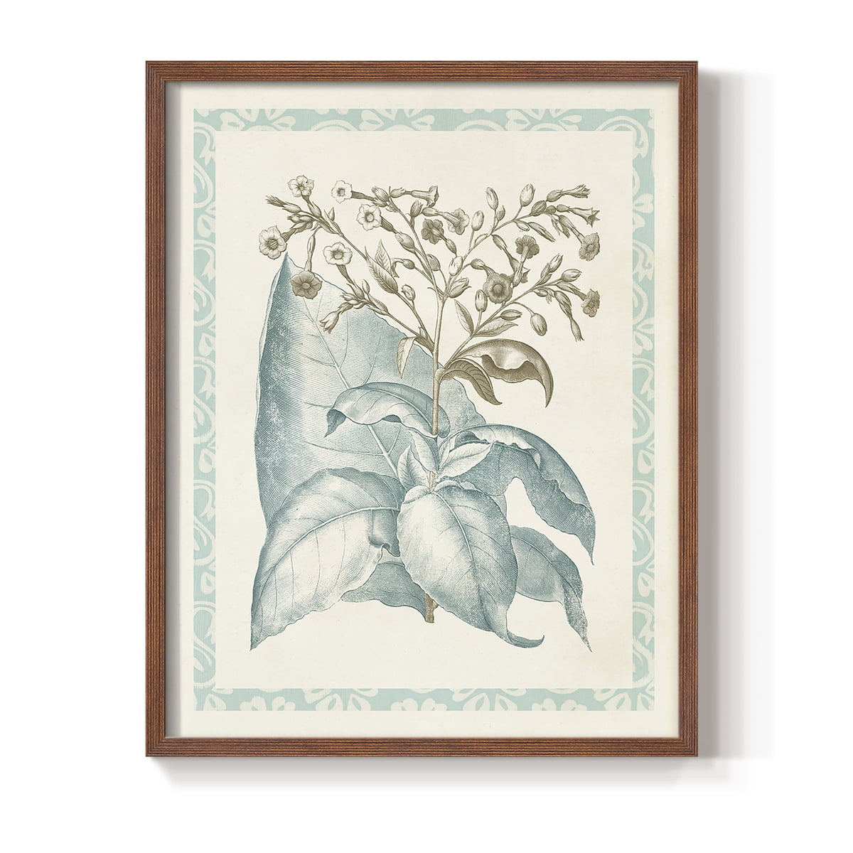 Willow Blue Besler I Framed Print - Solid Wood in Single Picture Frame Solid Wood 2 Framed Print