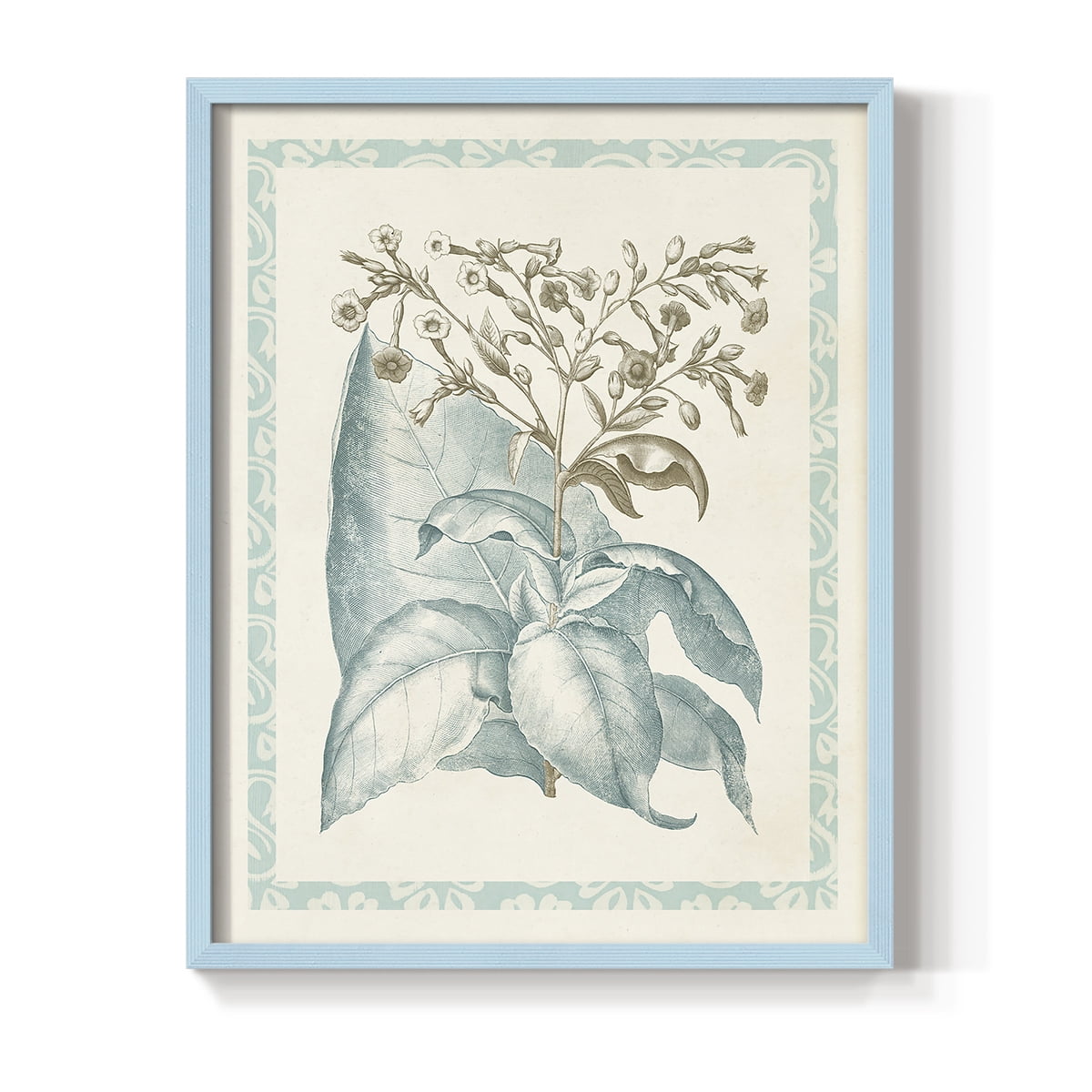 Willow Blue Besler I Framed Print - Solid Wood in Single Picture Frame Solid Wood 2 Framed Print