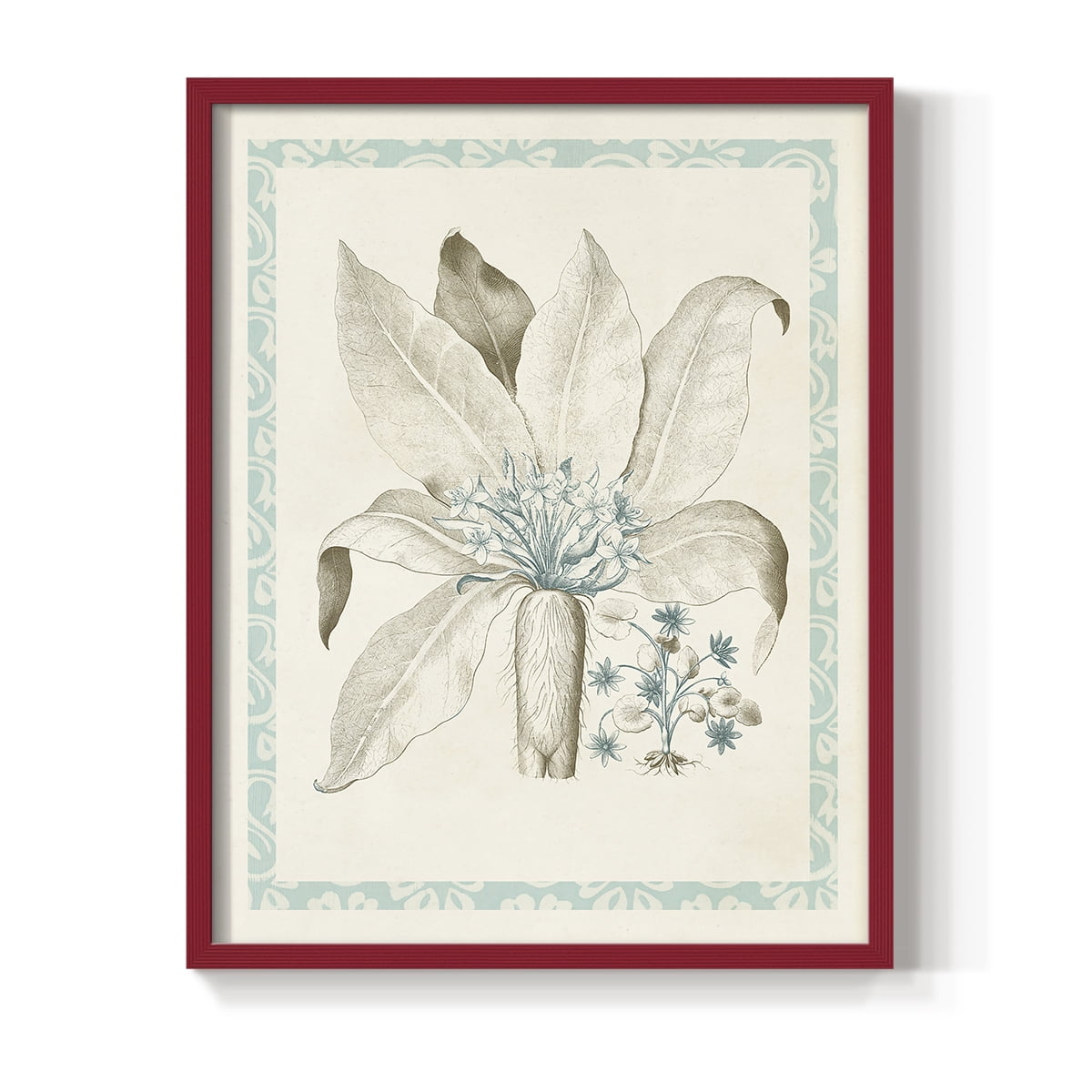 Willow Blue Besler V Framed Print - Solid Wood in Single Picture Frame Solid Wood 2 Framed Print