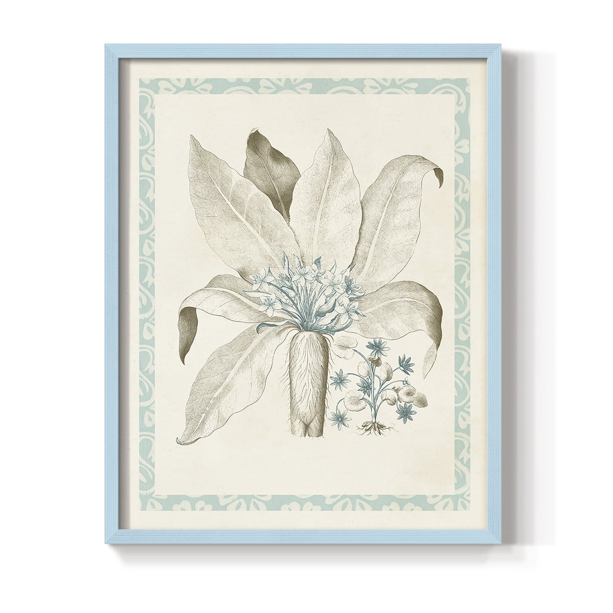 Willow Blue Besler V Framed Print - Solid Wood in Single Picture Frame Solid Wood 2 Framed Print