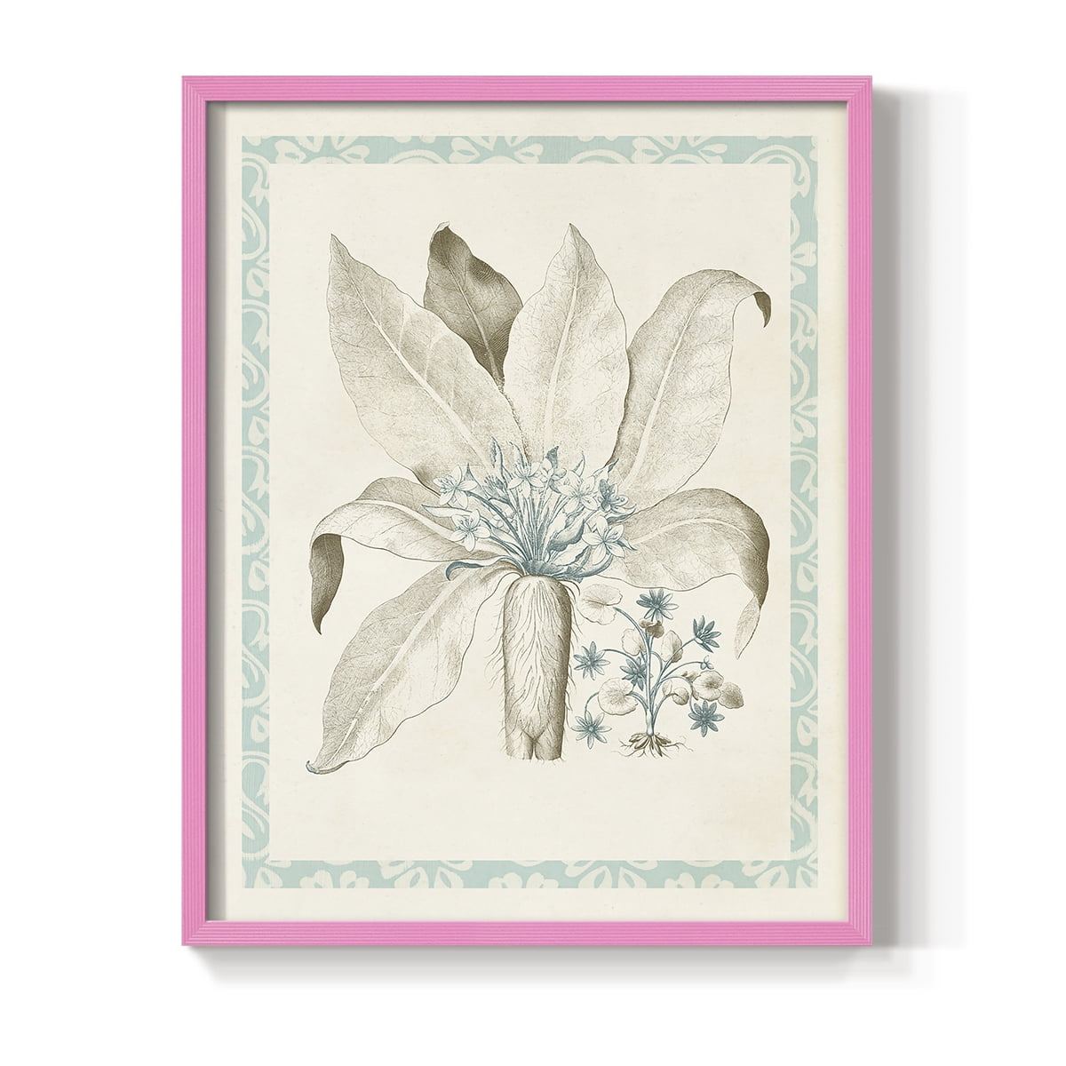 Willow Blue Besler V Framed Print - Solid Wood in Single Picture Frame Solid Wood 2 Framed Print