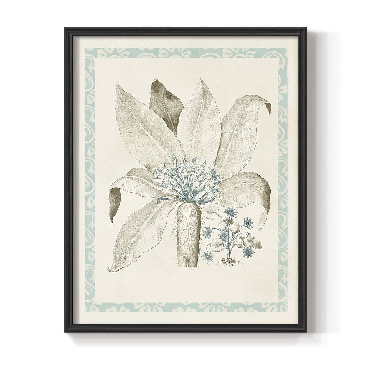 Willow Blue Besler V Framed Print - Solid Wood in Single Picture Frame Solid Wood 2 Framed Print