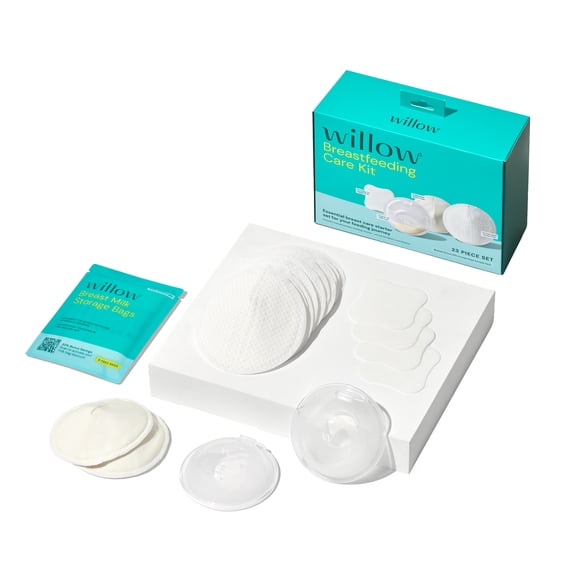 Willow Breastfeeding Essentials Care Kit, 23-Piece Nursing Set