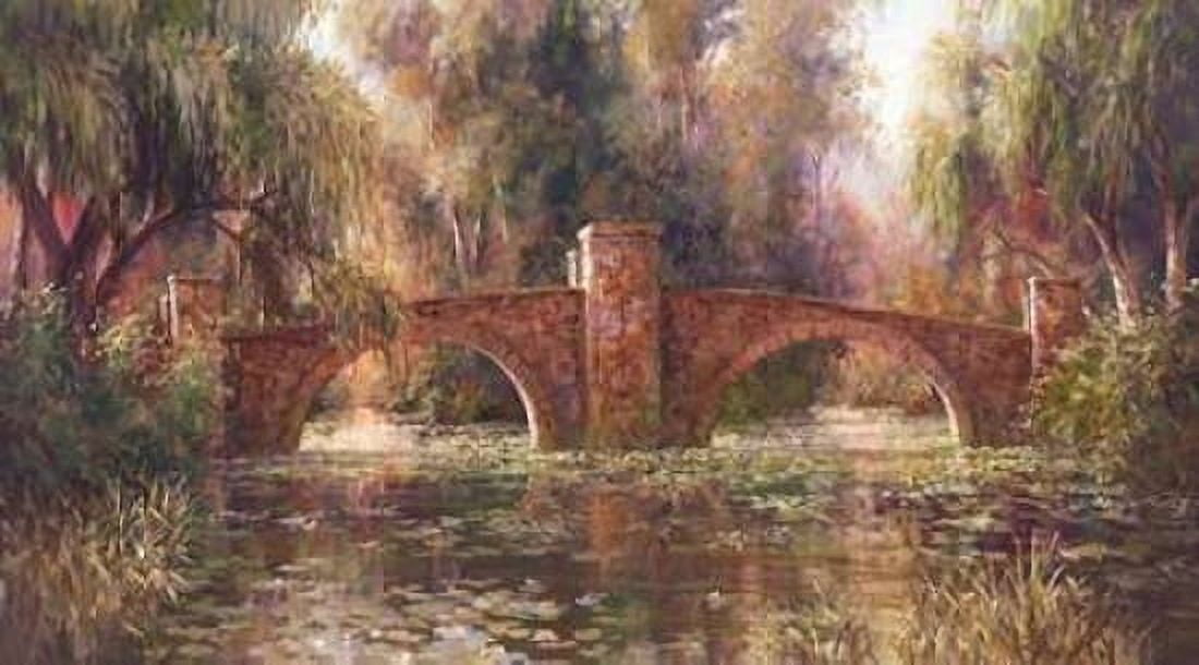 Willow Bridge Canvas Art - Art Fronckowiak (24 x 36)