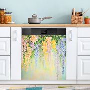 Willow Catkins Dishwasher Magnet Cover Reuseable Refrigerator Magnet Cover Decal Kitchen Fridge Microwave Stickers Hoilday Party Decor 23 x 26 inch