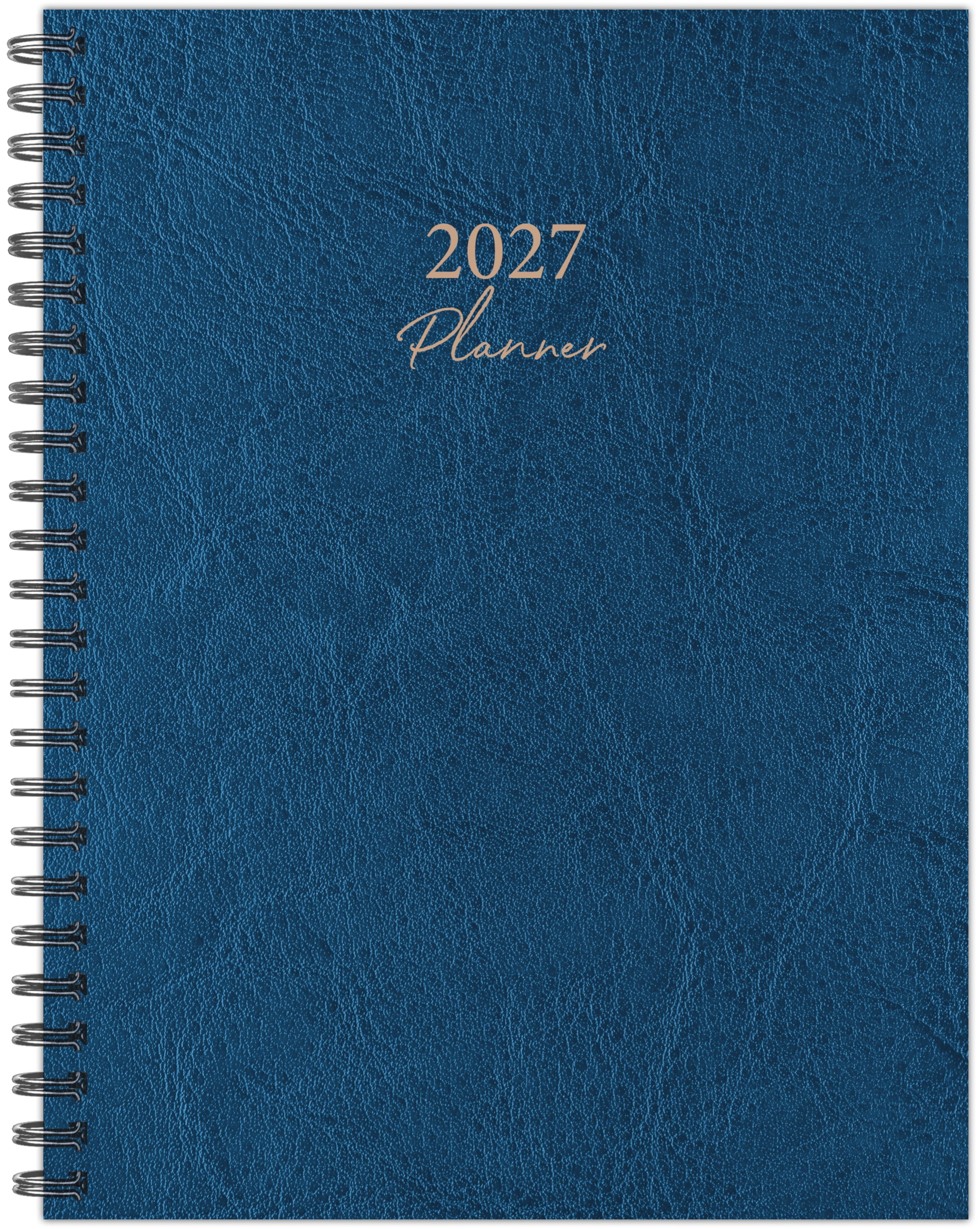 Willow Creek Press Blue Leathered 2027 6.5" x 8.5" Weekly Monthly Softcover Planner (66324)