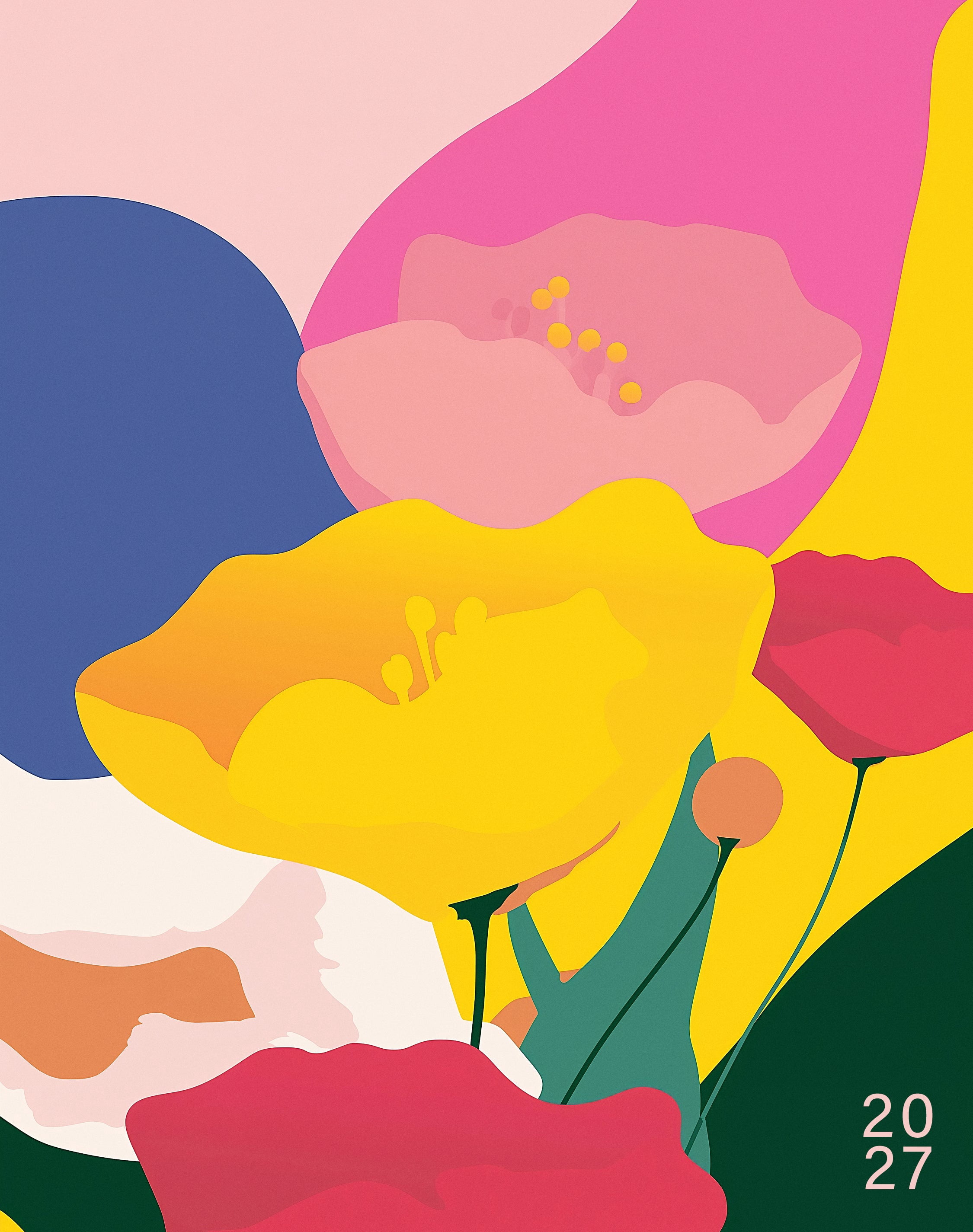 Willow Creek Press Bold Botanicals 2027 7.5" x 9.5" Booklet Monthly Planner (65723)