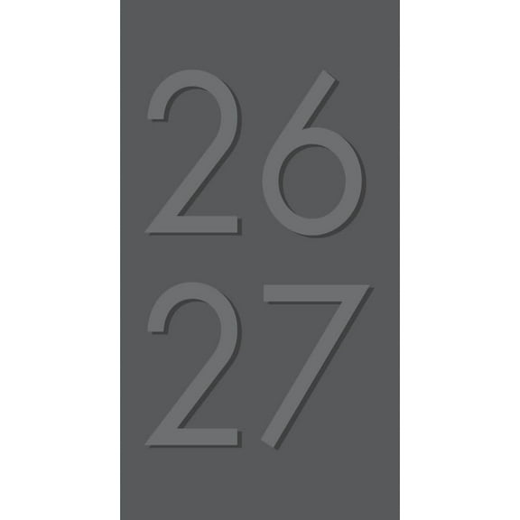 Willow Creek Press, Charcoal 2 Year 2026 Pocket Planner, 3.5'' X 6.5'', 12-Month Calendar with Spiral Binding
