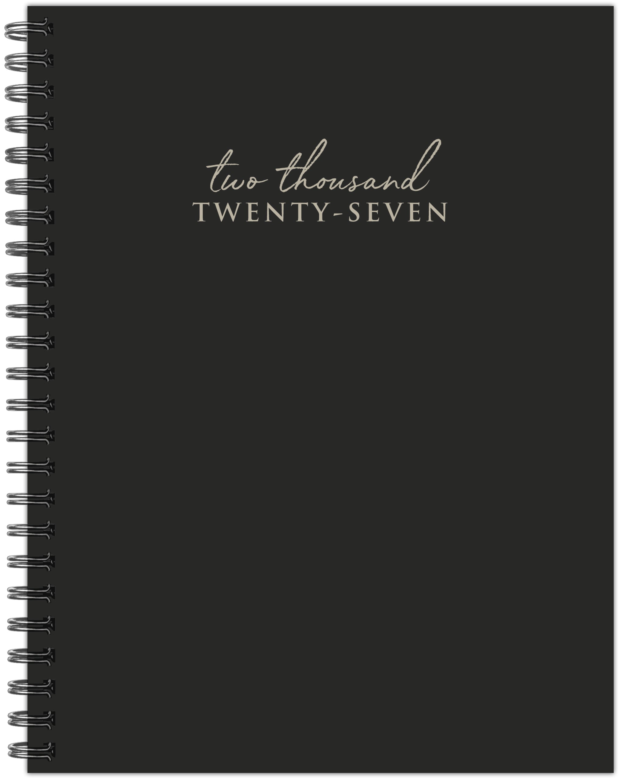 Willow Creek Press Contemporary Black (Trilingual) 2027 6.5" x 8.5" Weekly Monthly Softcover Planner (66898)