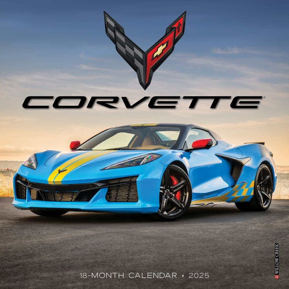 Willow Creek Press, Corvette 2025 Mini Wall Calendar