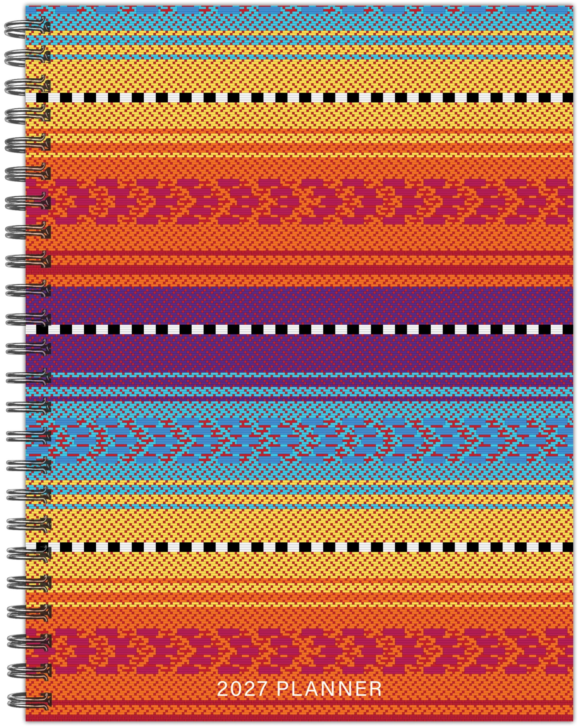 Willow Creek Press Festival Stripes 2027 6.5" x 8.5" Weekly Monthly Softcover Planner (66812)