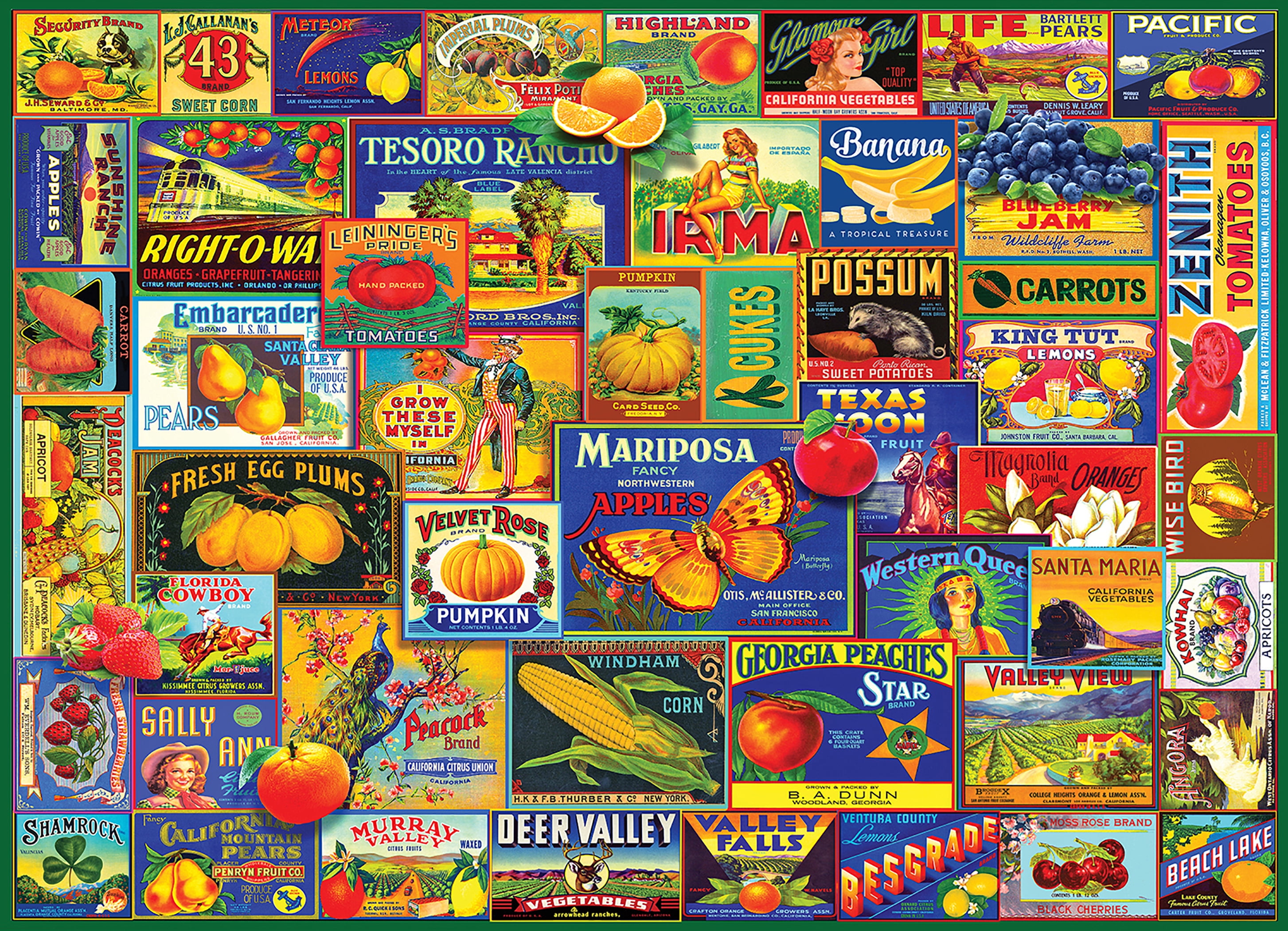 Willow Creek Press Fruits & Veggies 1000-Piece Puzzle