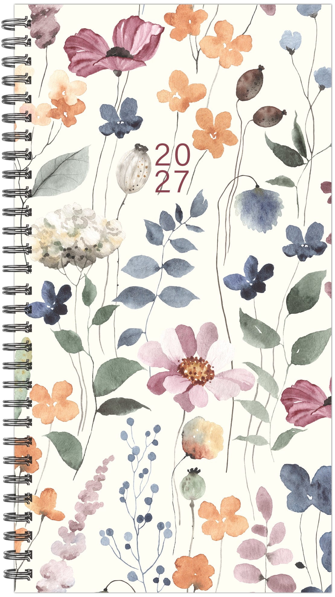 Willow Creek Press Garden Botanical 2027 3.5" x 6.5" Softcover Weekly Spiral (67345)
