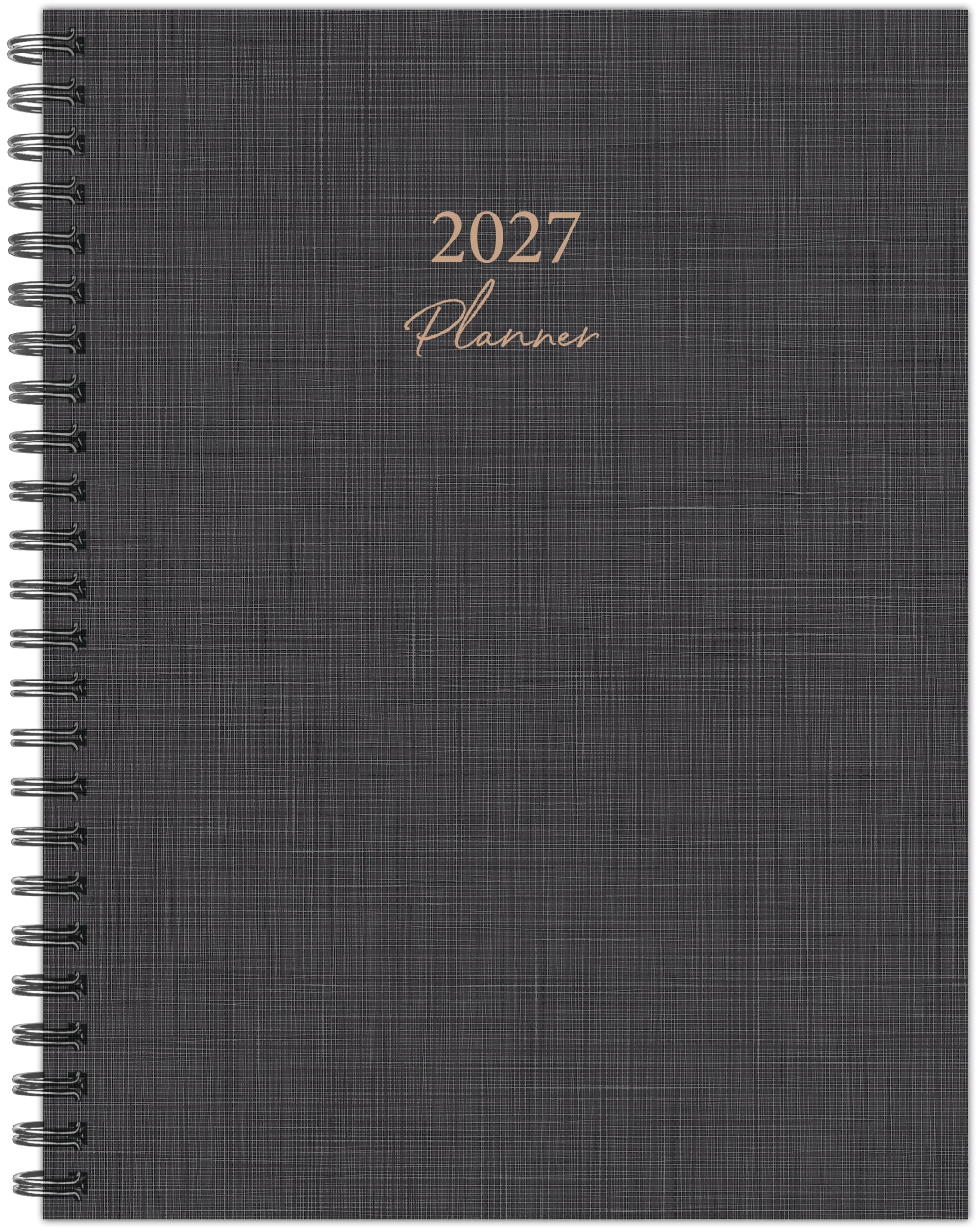 Willow Creek Press Graphite Grid 2027 6.5" x 8.5" Weekly Monthly Softcover Planner (66317)