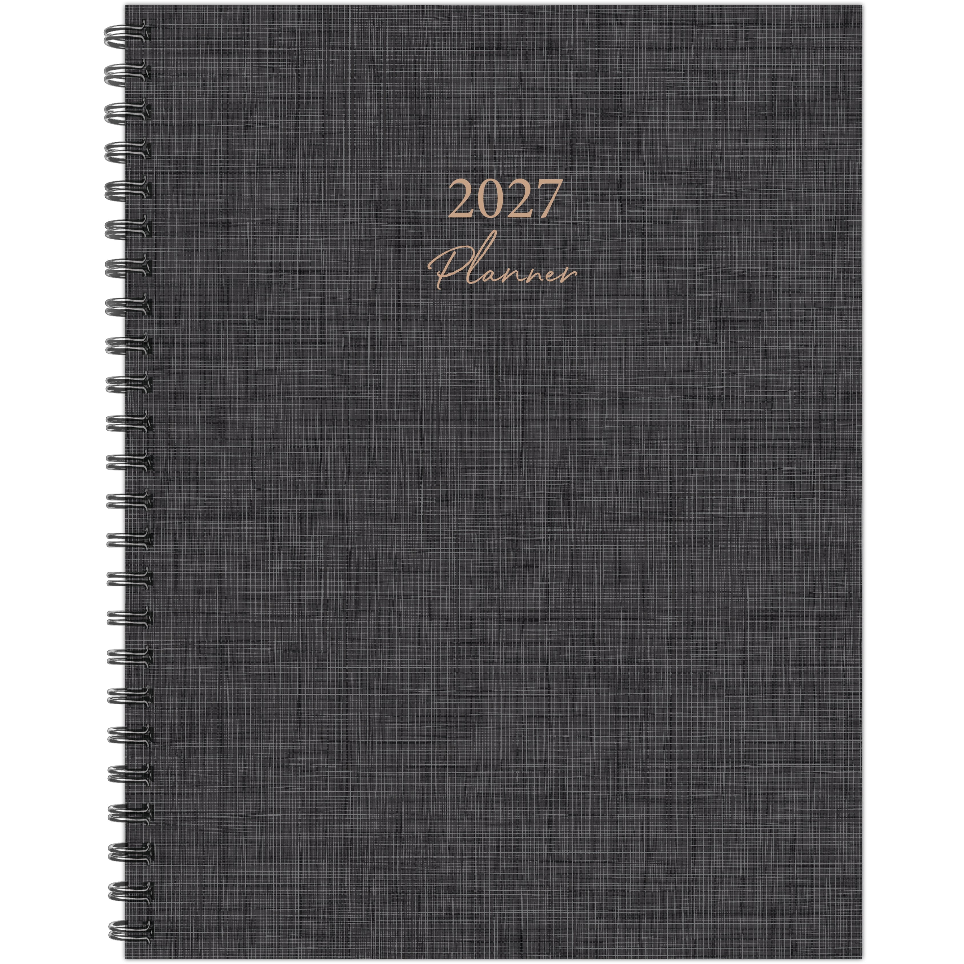 Willow Creek Press Graphite Grid 2027 8.5" x 11" Weekly Monthly Softcover Planner (66362)