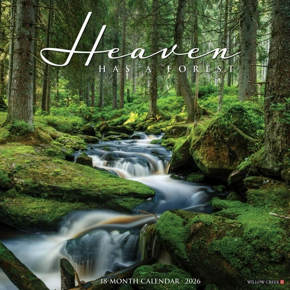 Willow Creek Press, Heaven Has a Forest 2026 Wall Calendar, 12'' X 12'', 18-Month Calendar with Stapled Binding