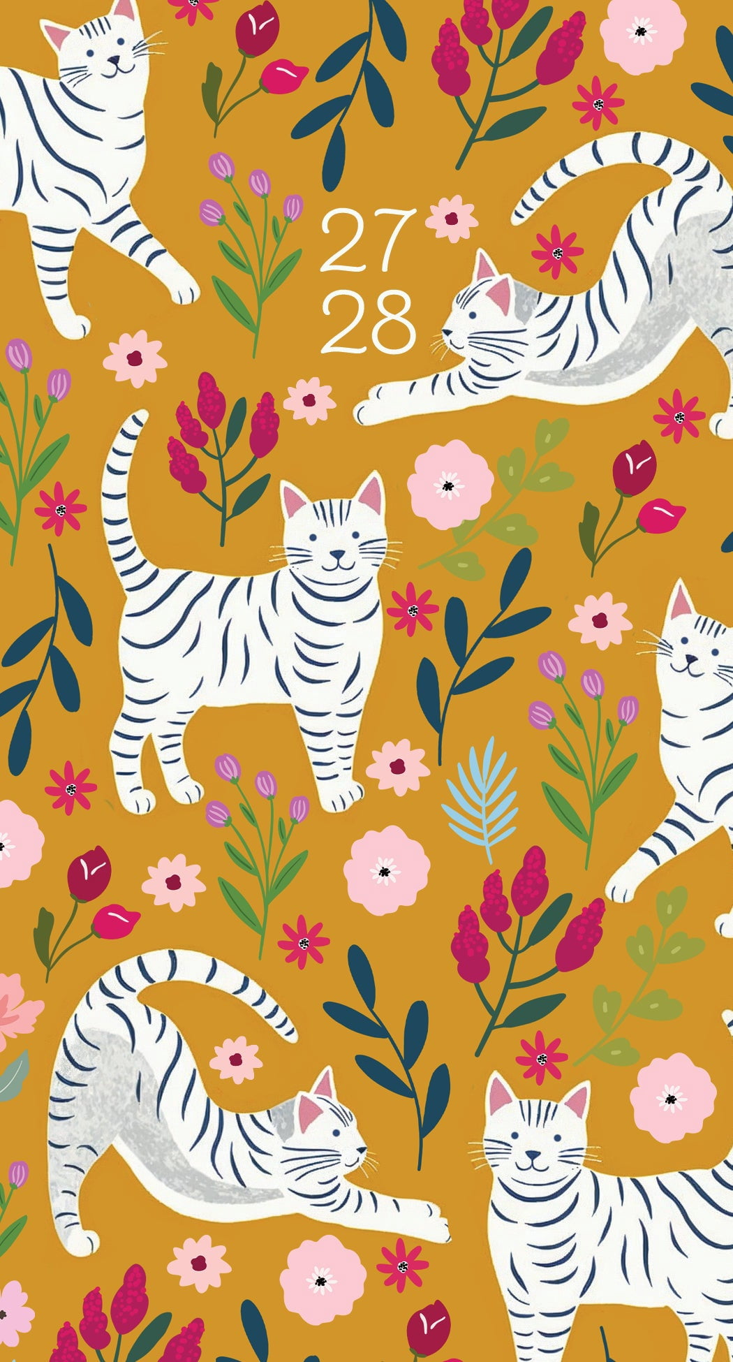Willow Creek Press Kitty Vibes 2-Year 2027-28 3.5" x 6.5" Monthly Pocket Planner (65686)