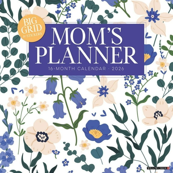 Willow Creek Press, Moms Planner Special Value 2026 Wall Calendar, 12'' X 12'', 18-Month Calendar with Stapled Binding