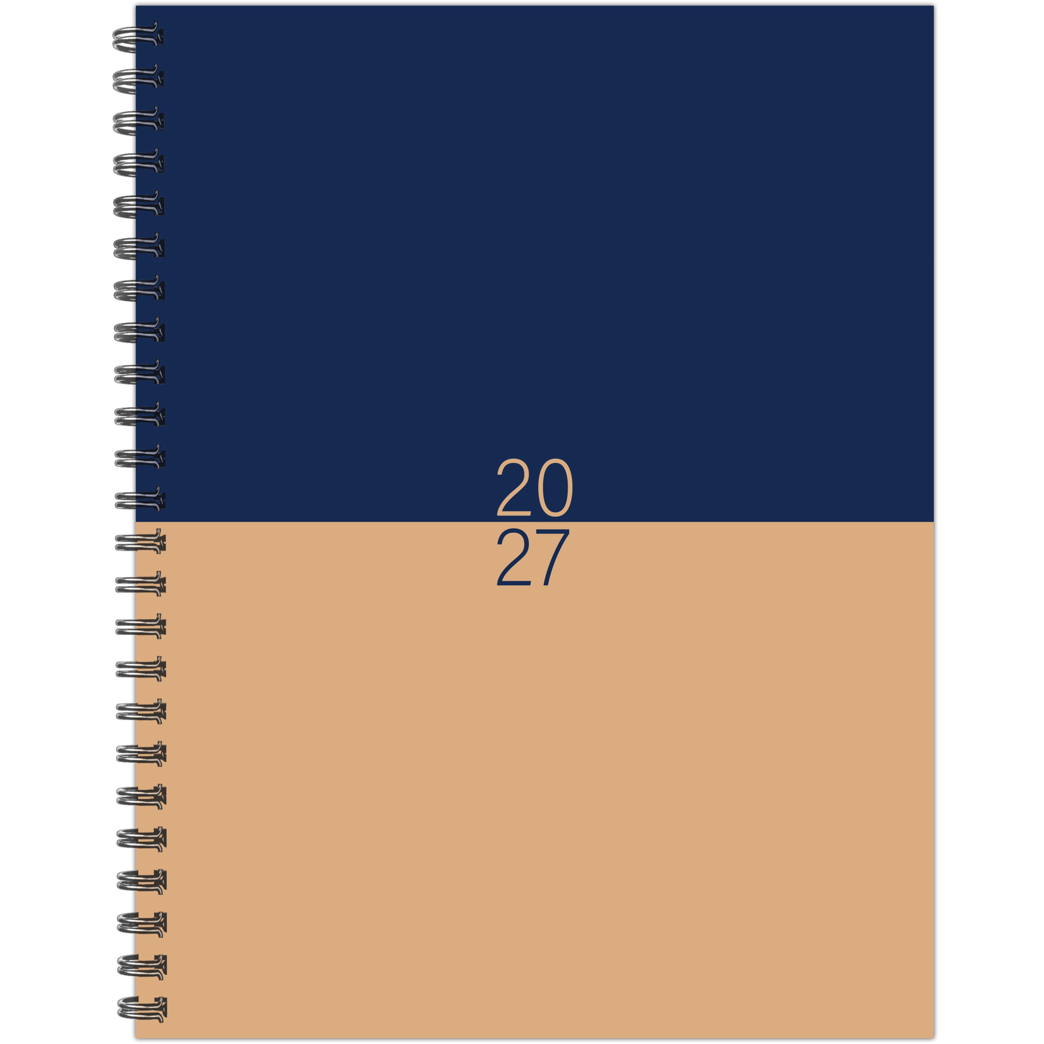 Willow Creek Press Navy and Tan Duotone 2027 8.5" x 11" Weekly Monthly Softcover Planner (66874)